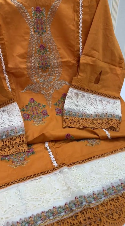 Premium Embroidered Lawn Stitched 2pc