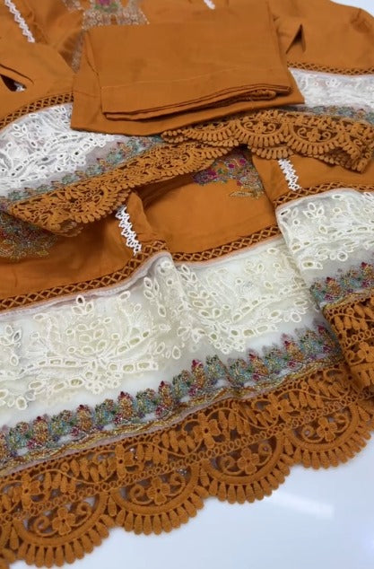 Premium Embroidered Lawn Stitched 2pc